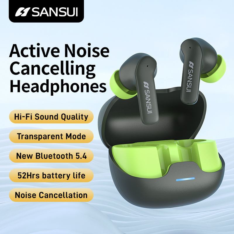 Free Shipping USA Warehouse Sansui W23 ANC ENC Dual Noise Cancelling Bluetooth Earbuds Hi-Fi Stereo Music TWS Wireless Earphone