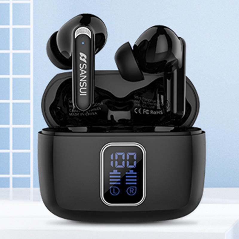 Sansui W9 TWS Binaural HD Call Noise Reduction CE FCC Rohs Fone De Ouvido Hi-Fi Sound Gaming Wireless Bluetooth Earphone Earbuds
