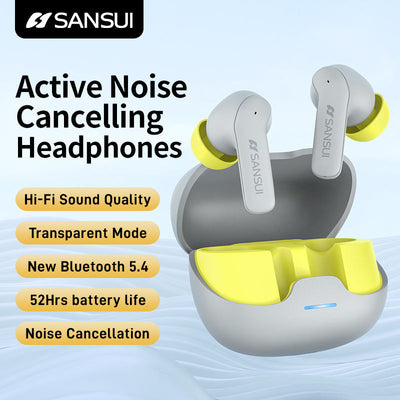 Free Shipping USA Warehouse Sansui W23 ANC ENC Dual Noise Cancelling Bluetooth Earbuds Hi-Fi Stereo Music TWS Wireless Earphone