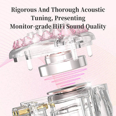 Girls' Diamond Embedded HiFi Ear Loop 3.5mm Earphones