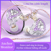 Girls' Diamond Embedded HiFi Ear Loop 3.5mm Earphones